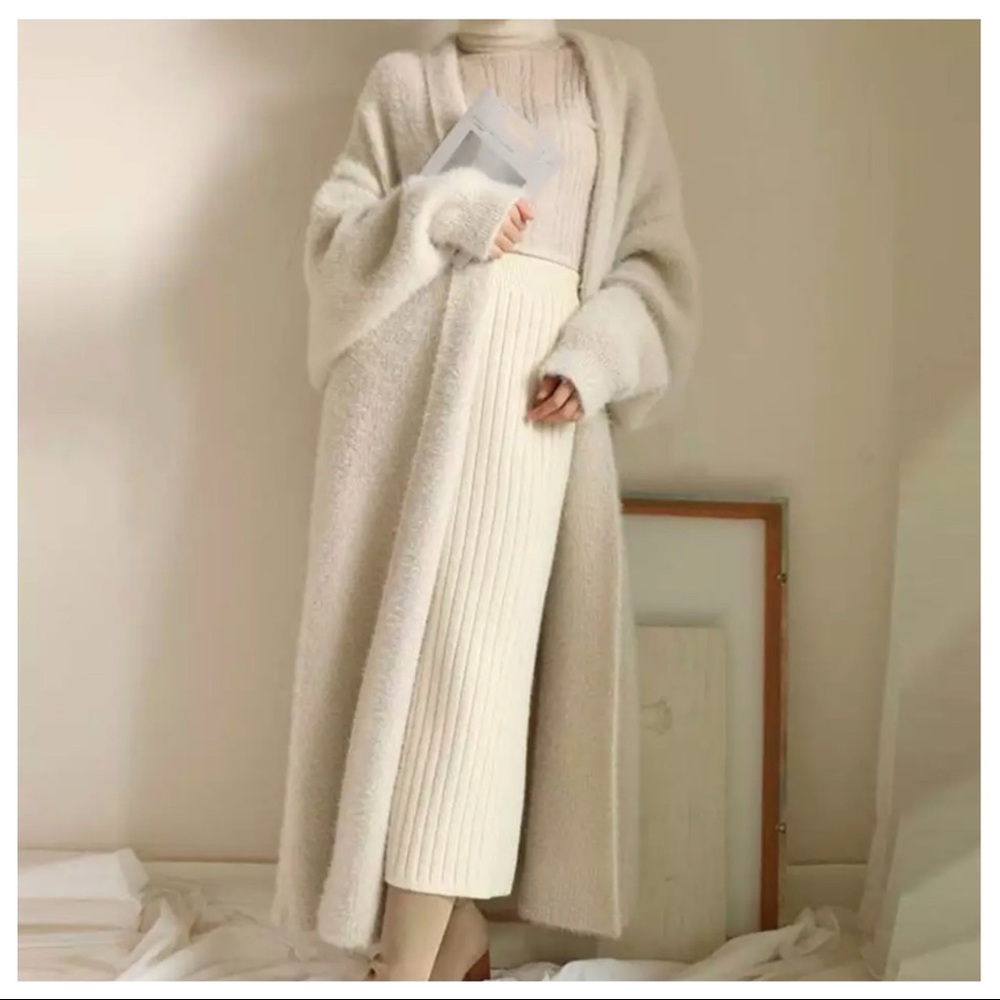 🌺 The Lukah Long Teddy Bear Soft Cardigan Sweater - Picture 4 of 11